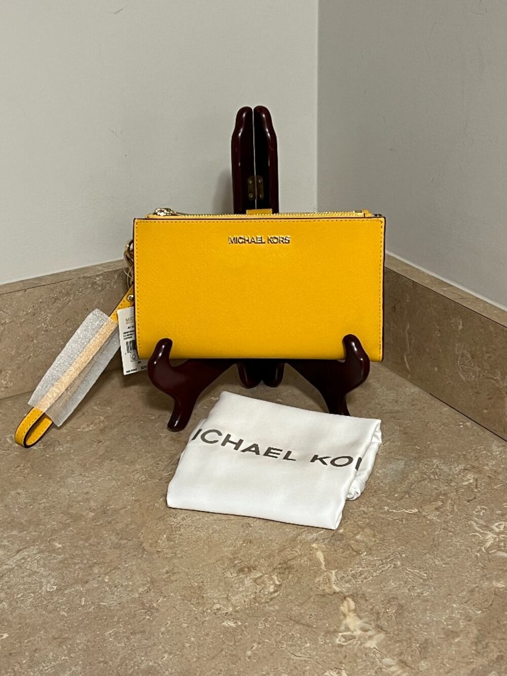 Michael Kors Jet Set Jasmine Double Zip Wristlet w/ Dust Bag